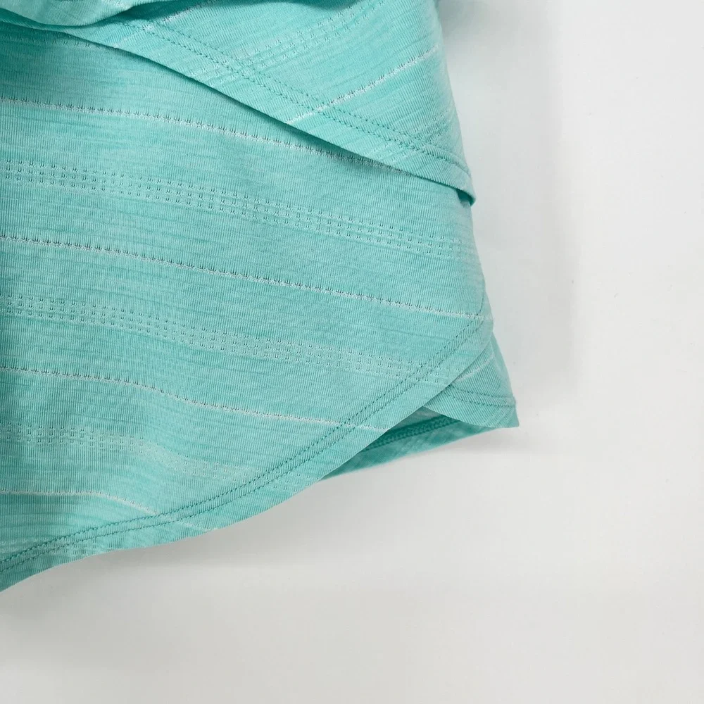 Athleta Womens XL Aqua Tiered Ruffle Tennis Golf Skort Striped Athletic - Picture 4 of 13